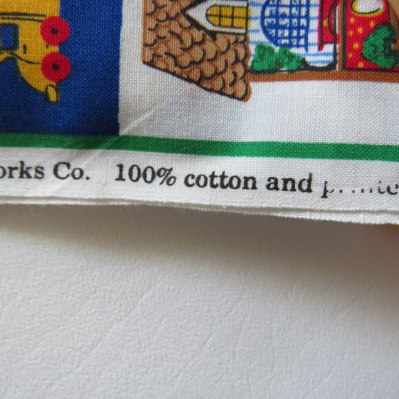 A V.I.P. Print Cranston Print Works Co Vintage Let’s Play Fabric 1980 - Picture 5 of 7